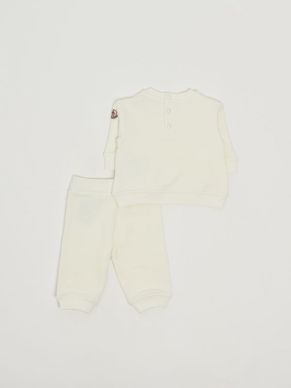 2. Tuta neonata in cotone stretch Burro Moncler k29518m0000289a23