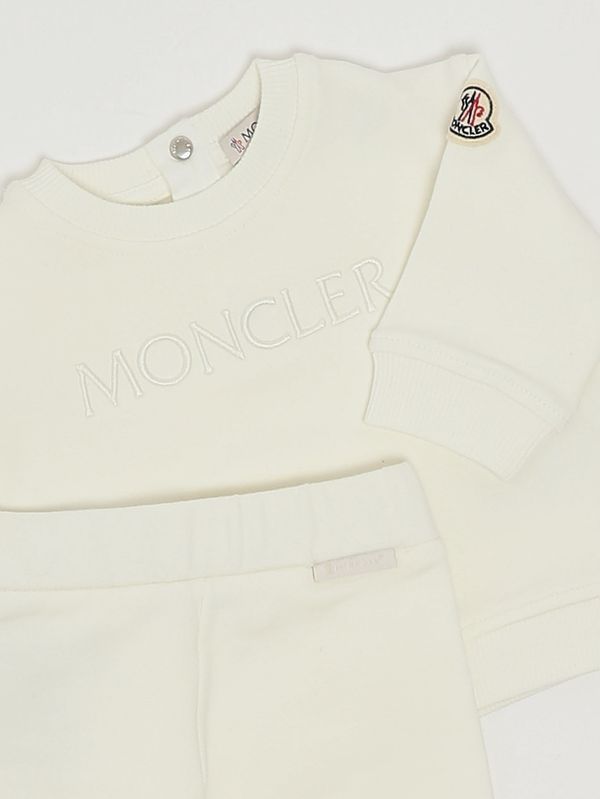3. Tuta neonata in cotone stretch Burro Moncler k29518m0000289a23