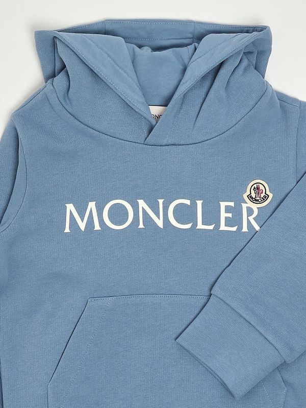3. Felpa bambino in cotone Azzurro Moncler k29548g00017899ps