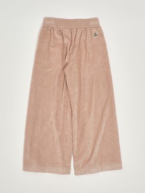 Pantalon fille en velours Rose Moncler