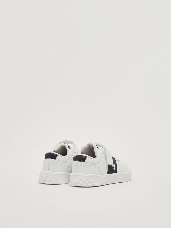 3. Child's sneakers in faux leather White-Blue Polo Ralph Lauren rl01172