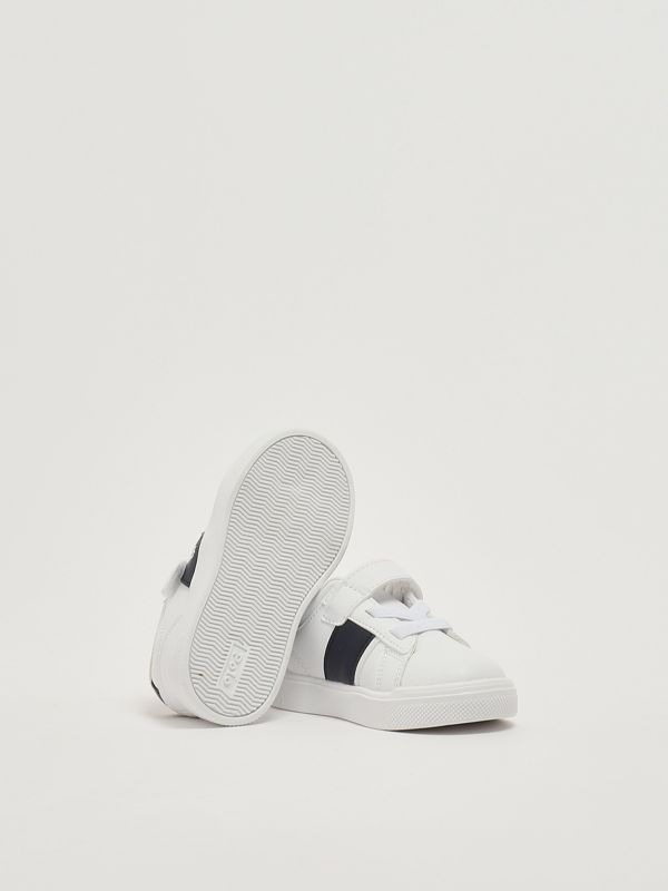 4. Child's sneakers in faux leather White-Blue Polo Ralph Lauren rl01172
