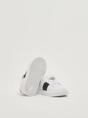4. Child's sneakers in faux leather White-Blue