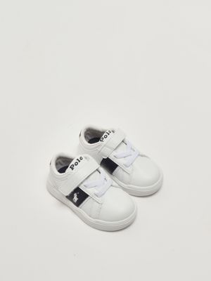 2. Child's sneakers in faux leather White-Blue