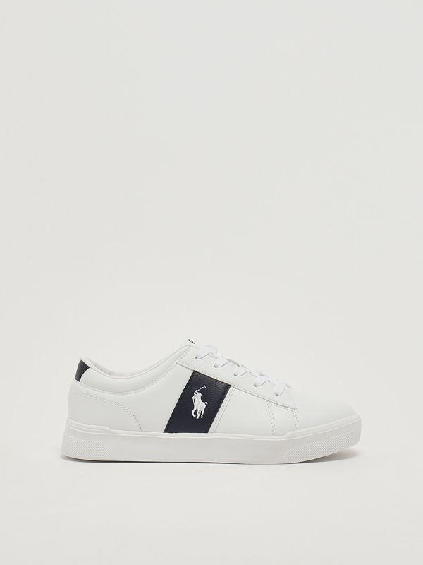 1. Child's sneakers in faux leather White-Blue Polo Ralph Lauren rl01267