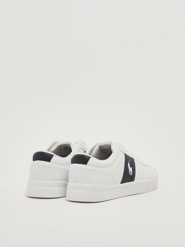 3. Child's sneakers in faux leather White-Blue Polo Ralph Lauren rl01267