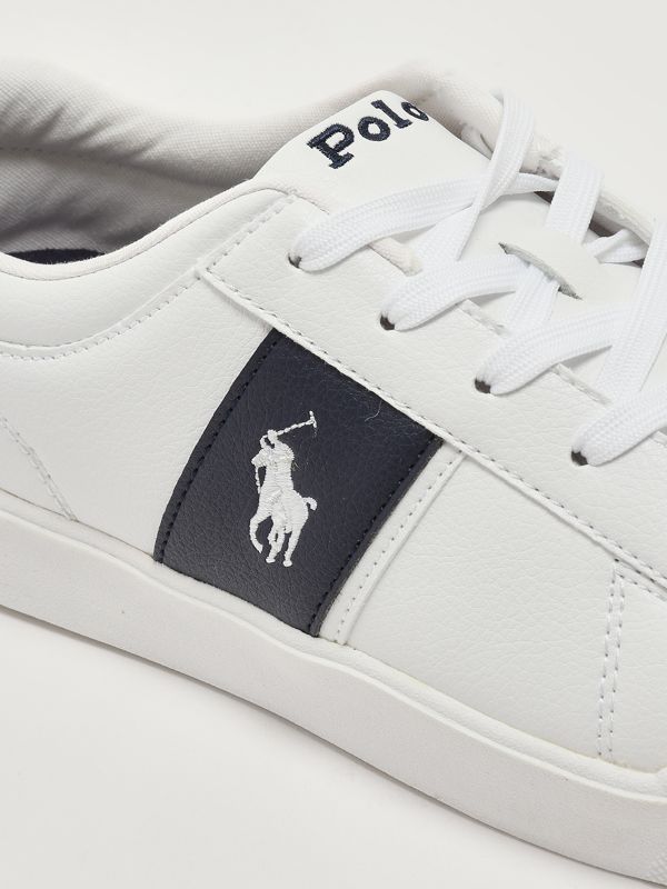 5. Child's sneakers in faux leather White-Blue Polo Ralph Lauren rl01267