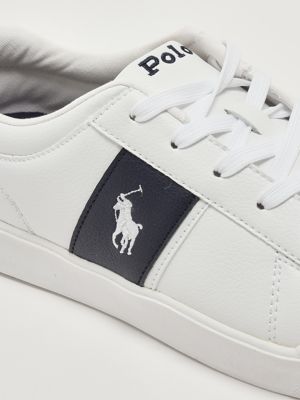 5. Child's sneakers in faux leather White-Blue