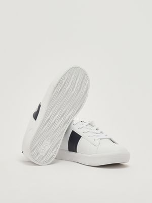 4. Child's sneakers in faux leather White-Blue
