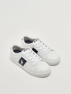 2. Child's sneakers in faux leather White-Blue