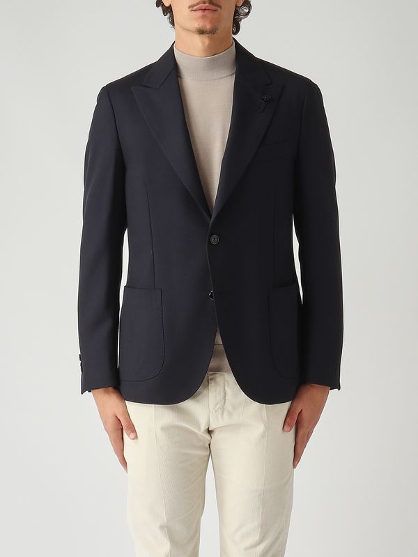 1. Herrenjacke aus Wolle Marineblau Lardini cn688aeaaif65426