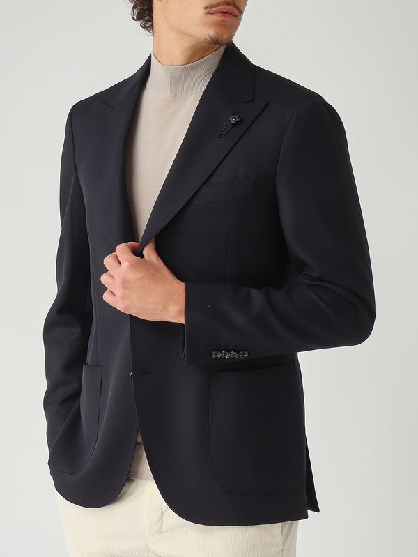 5. Herrenjacke aus Wolle Marineblau Lardini cn688aeaaif65426