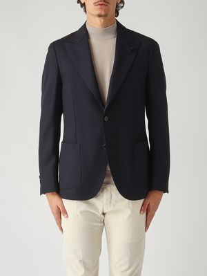 1. Herrenjacke aus Wolle Marineblau