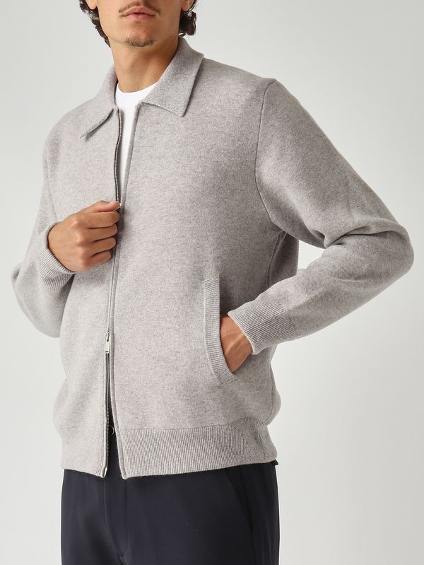 5. Chaqueta de hombre en mezcla de lana Gris-Blanco Lardini aalkb5aa65015