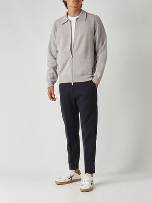 2. Chaqueta de hombre en mezcla de lana Gris-Blanco