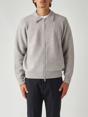 1. Chaqueta de hombre en mezcla de lana Gris-Blanco