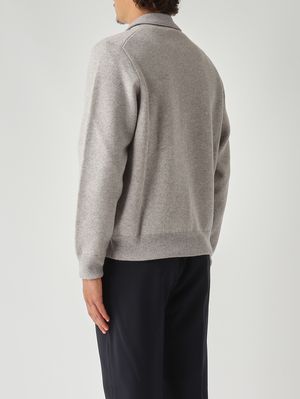 4. Chaqueta de hombre en mezcla de lana Gris-Blanco