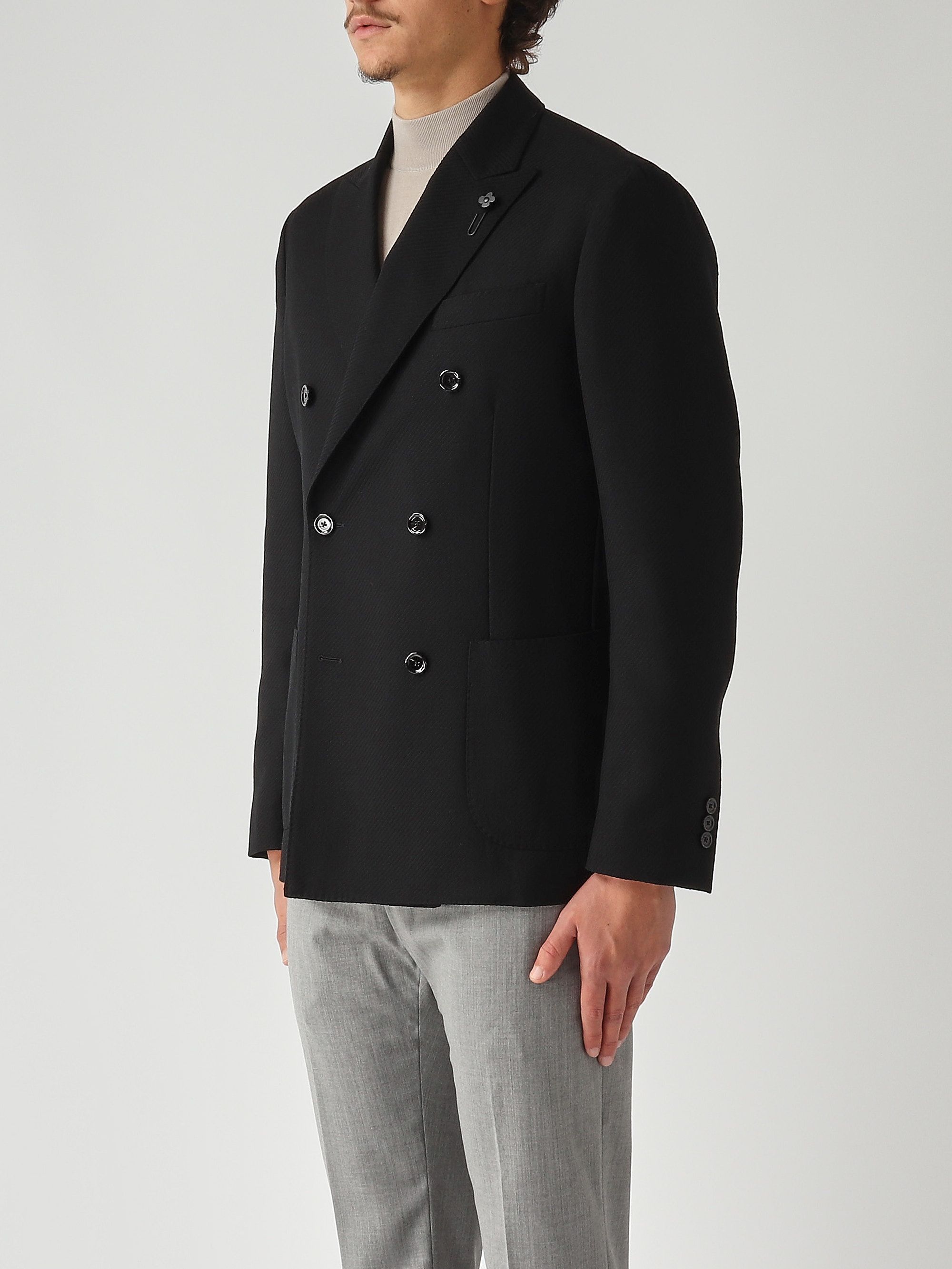 Veste 3 En 1 Homme Lardini – Laine Et Soie Grise – Blazer élégant – Neuf Avec étiquettes