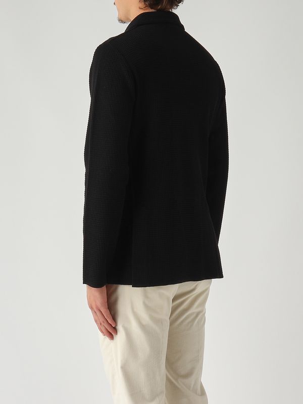 4. Chaqueta de lana para hombre Negro Lardini cnljm57aa65001