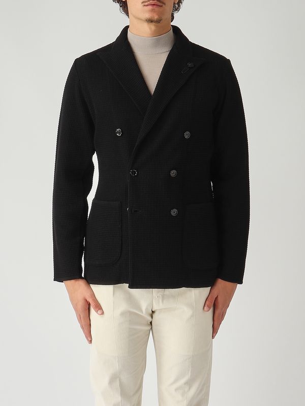 1. Chaqueta de lana para hombre Negro Lardini cnljm57aa65001