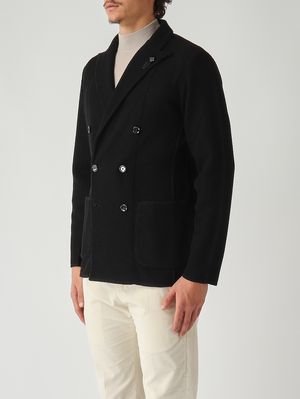 3. Chaqueta de lana para hombre Negro