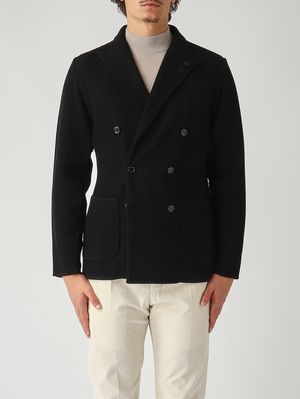 1. Chaqueta de lana para hombre Negro