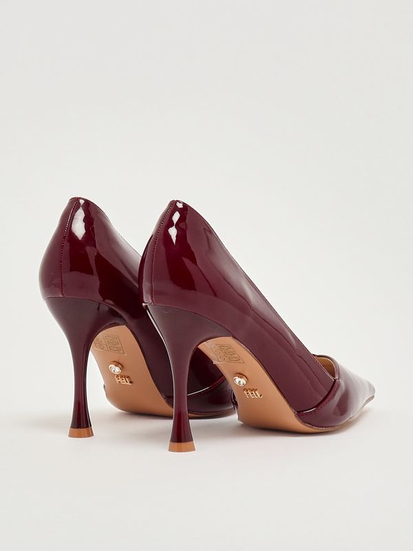 3. Regor imitation patent leather pumps for women Plum Twentyfourhaitch s0016