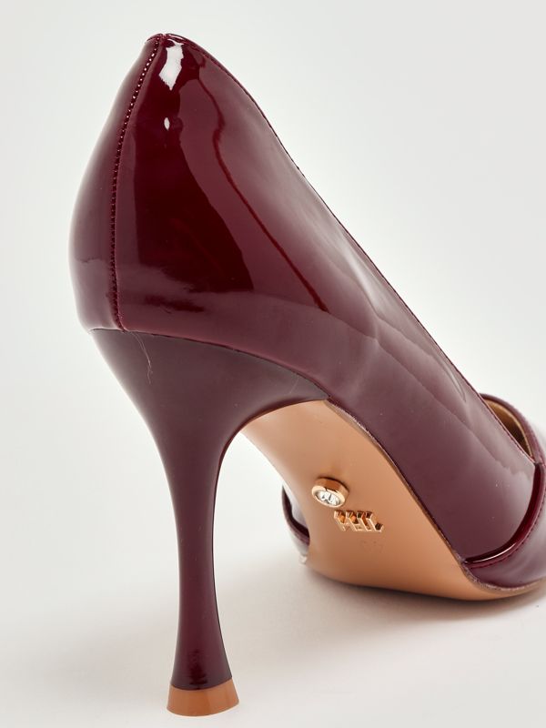 5. Regor imitation patent leather pumps for women Plum Twentyfourhaitch s0016