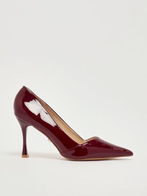 Regor imitation patent leather pumps for women Plum Twentyfourhaitch