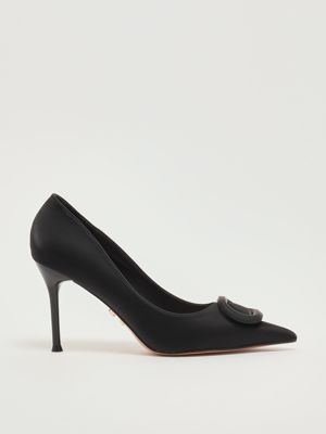 Thuban satin pumps for women Black Twentyfourhaitch
