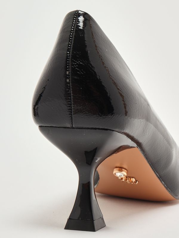 5. Zapato de salón de mujer Jane en charol sintético Negro Twentyfourhaitch sh327