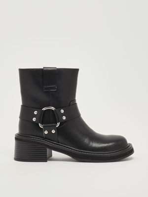 Pinko women's leather boots with logo sd0147p001 Black