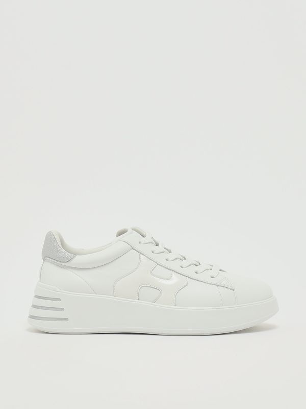 1. Sneakers donna Rebel H564 in pelle Bianco-Argento Hogan hxw5640dn61qyq
