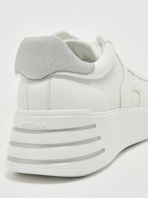 5. Sneakers donna Rebel H564 in pelle Bianco-Argento
