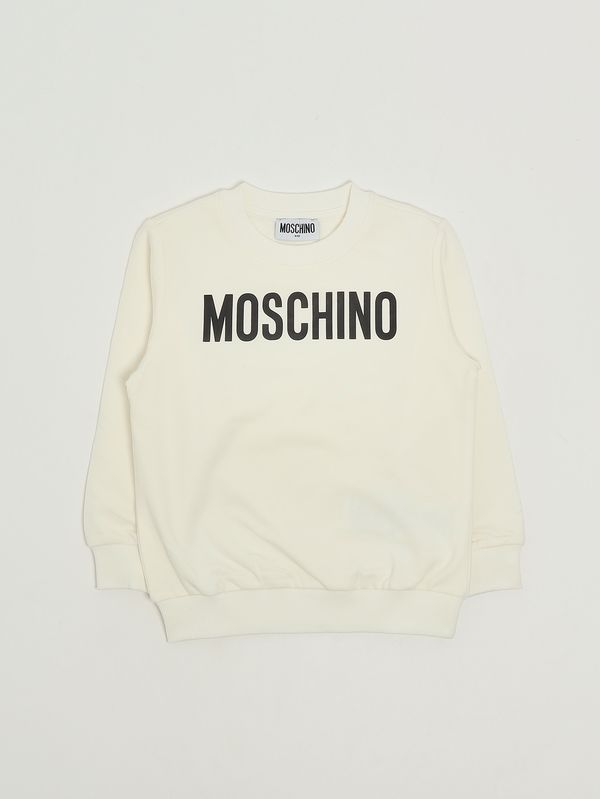 1. Sweat enfant en coton Blanc Moschino huf09ilda21