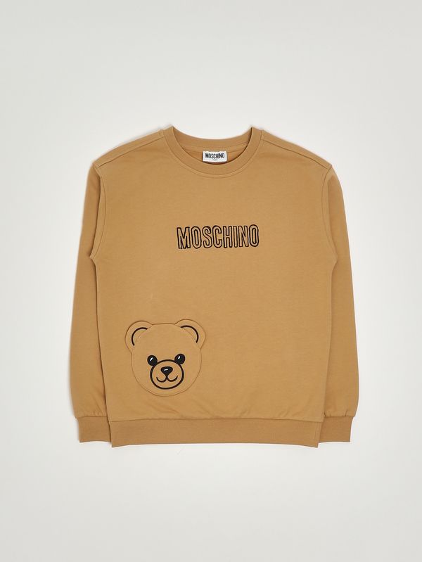 1. Sweat enfant en coton stretch Chameau Moschino huf095lca60