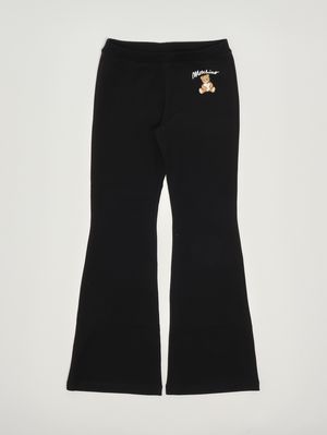 Pantalon fille en coton stretch Noir Moschino