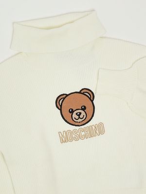 3. Turtleneck girl's sweater in viscose blend White