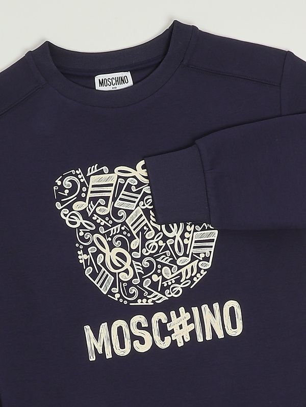 3. Kinder-Sweatshirt aus Baumwollmischung Blau Moschino hmf099lda58