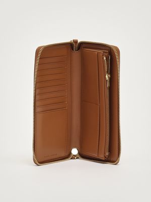 4. Portefeuille The Wallet en cuir pleine fleur pour femme Huile d'argan
