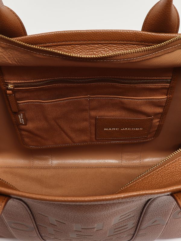 3. The Leather Large Tote Bag in full-grain leather for women Argan Oil Marc Jacobs h020l01fa21
