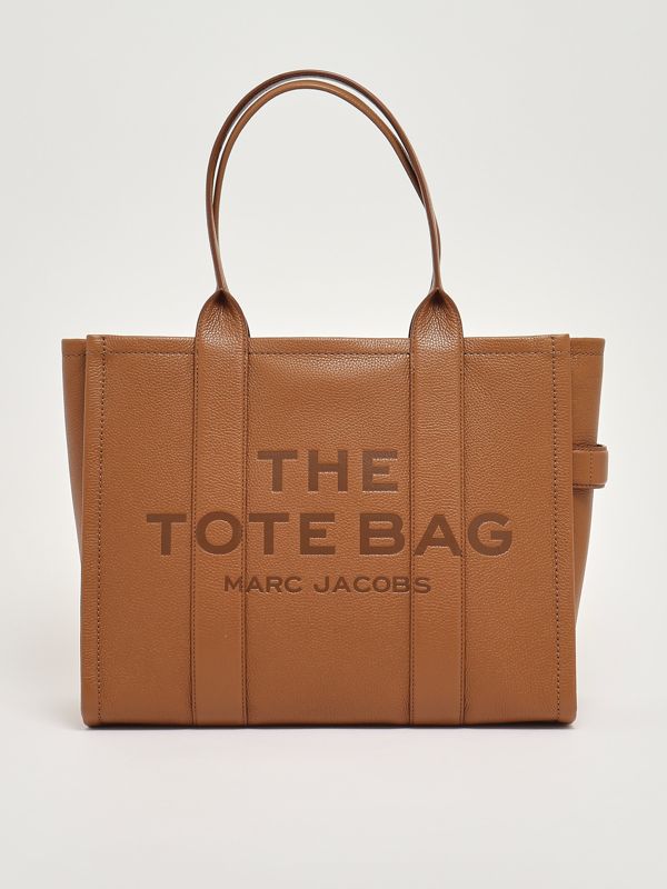 1. The Leather Large Tote Bag in full-grain leather for women Argan Oil Marc Jacobs h020l01fa21