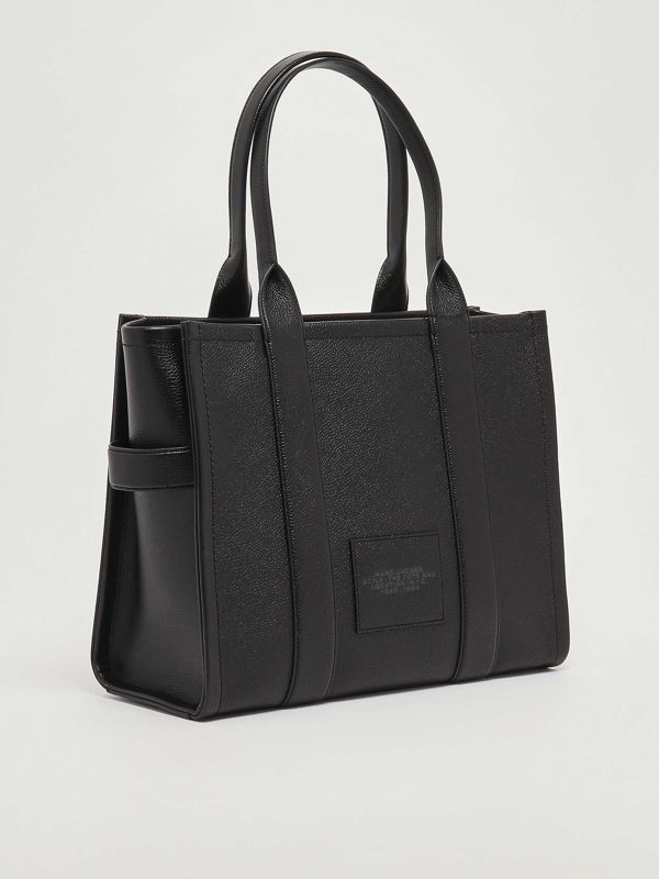 2. The Leather Large Tote Bag in full-grain leather for women Black Marc Jacobs h020l01fa21