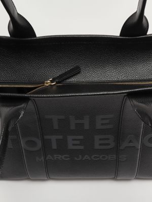 5. The Leather Large Tote Bag in full-grain leather for women Black