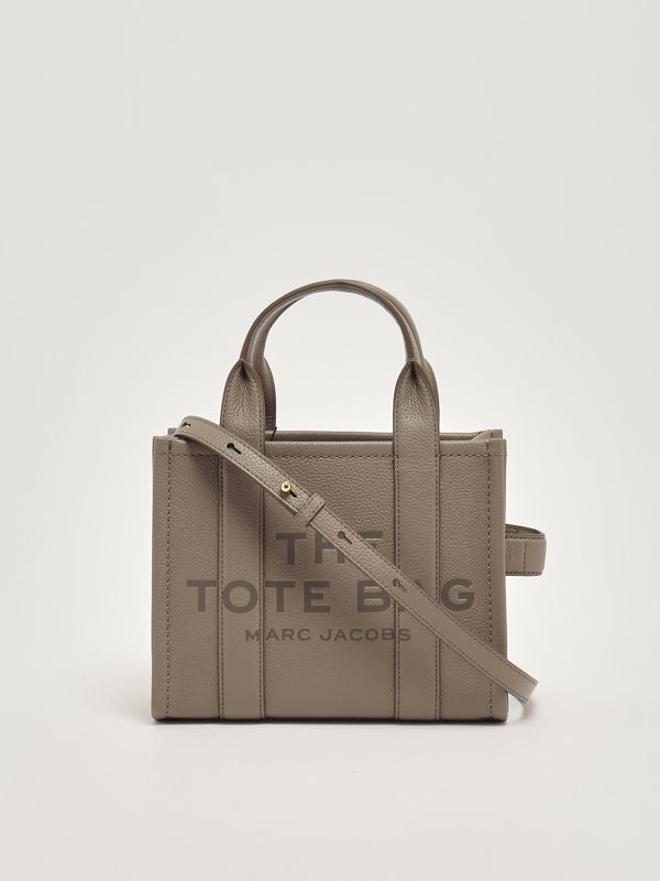 3. The Leather Small Tote Bag Small in full-grain leather for women Cement Marc Jacobs h009l01sp21