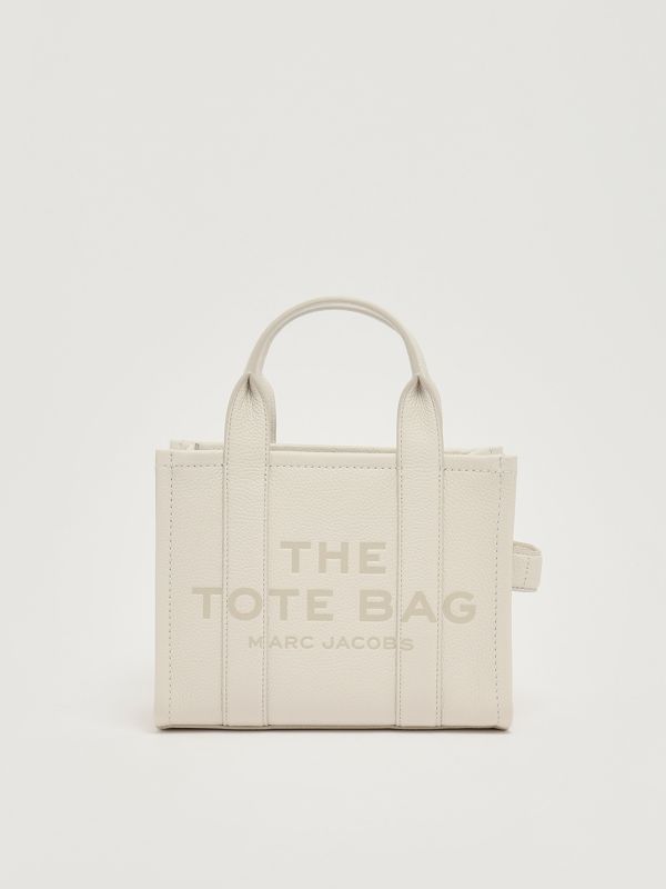 1. The Leather Small Tote Bag Small in full-grain leather for women Cotton-Silver Marc Jacobs h009l01sp21