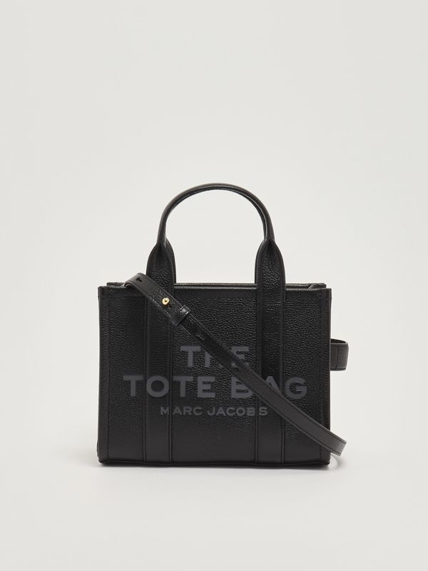 3. The Leather Small Tote Bag Small in full-grain leather for women Black Marc Jacobs h009l01sp21
