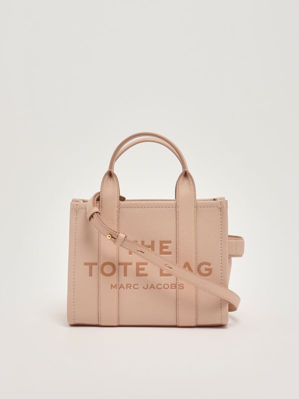 3. The Leather Small Tote Bag Small in full-grain leather for women Pink Marc Jacobs h009l01sp21