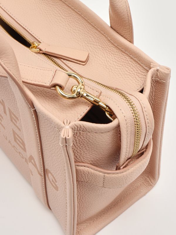 5. The Leather Small Tote Bag Small in full-grain leather for women Pink Marc Jacobs h009l01sp21