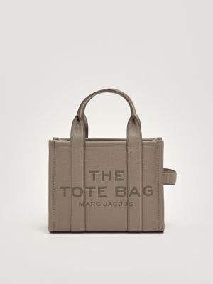 The Small Tote Bag Small en cuir pleine fleur pour femme Ciment Marc Jacobs